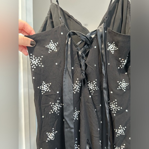 Y2K Betsey Johnson Rhinestone Stars Dress- Ribbon Corset -Mint condition Size 4 - Picture 11 of 13